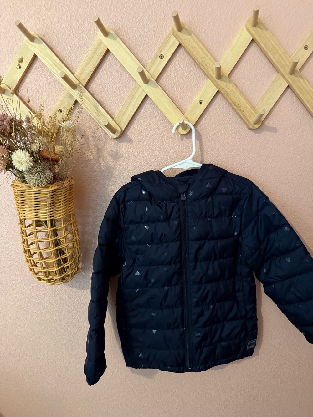 Gap Girls Kids Lightweight Hooded Puffer Jacket - Navy